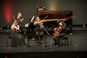 Pianist Nuron Mukumi, Sara Domjanić an der Violine, Bratschistin Isidora Timotijević und Victor García García am Violoncelo
