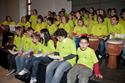Auftakt - Singen, Tanzen und Trommeln mit Schulkindern des Heilpädagogischen Zentrums Schaan und Kindern der Gymnastikgruppe von Special Olympics Liechtenstein
