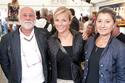 (v.l.) Enzo Trulli, Lara Gut und Mutter von Jarno Trulli