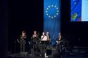 1995-EEA Band, Leonie Risch (Gesang), Adrian Neff (Gitarre), Marco Woerz (Schlagzeug), Simon Hasler (Posaune), Tobias Lorenz (Trompete)