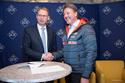 Roland Schubert, CEO der LGT Bank AG und Alexander Ospelt, Präsident des Liechtensteinischen Skiverbandes