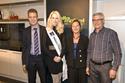 (v.l.) Willi Gebelein, Miss Schweiz Linda Fäh, Monika Schöb und Kurt Haltner von Delta Möbel in Haag