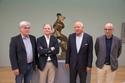 (v.l.) Dr. Friedemann Malsch, Direktor Kunstmuseum; Dr. Uwe Wieczorek, Kurator Hilti Art Foundation; Michael Hilti, Meinrad Morger, Architekt