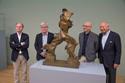 (v.l.) Dr. Uwe Wieczorek, Kurator Hilti Art Foundation; Dr. Friedemann Malsch, Direktor Kunstmuseum; Meinrad Morger, Architekt; Michael Hilti