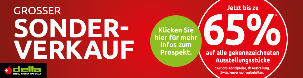 Delta Möbel, grosser Sonderverkauf ab 2. Januar 2025