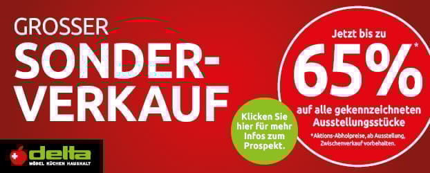 Delta Möbel Grosser Sonderverkauf, ab 2. Januar 2026