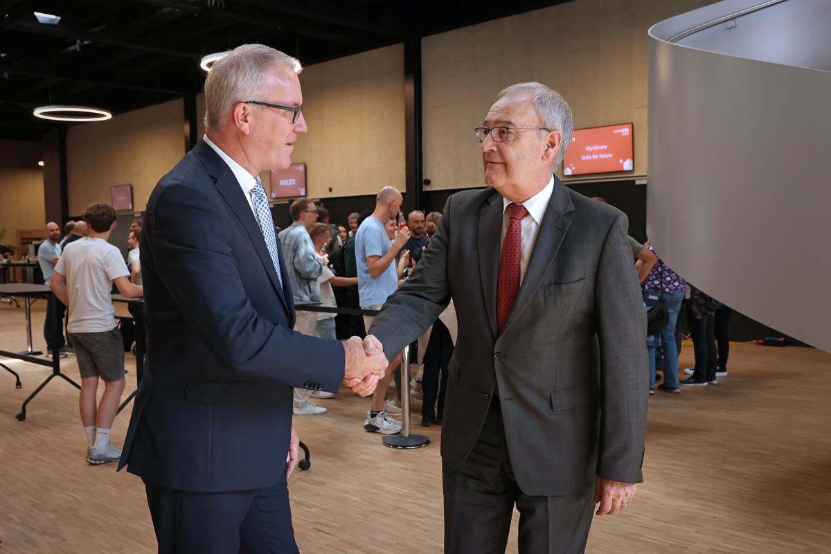 Regierungsrat Daniel Oehry und Bundesrat Guy Parmelin