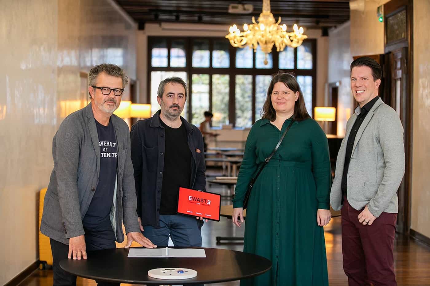 Architekturbiennale 2023: Alberto Alessi, Mikel Martinez, Katrin Milanzi (Universität Liechtenstein) und Regierungsrat Manuel Frick / Foto: © Marta Buso