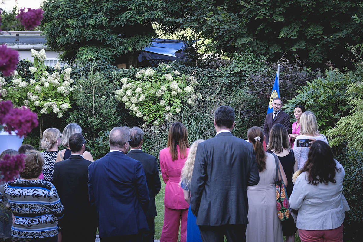 Beim Liechtenstein-Empfang nahmen Führungspersonen des Europarates sowie die Botschafterinnen und Botschafter der Mitgliedsstaaten in Strassburg teil © KlaraBeck