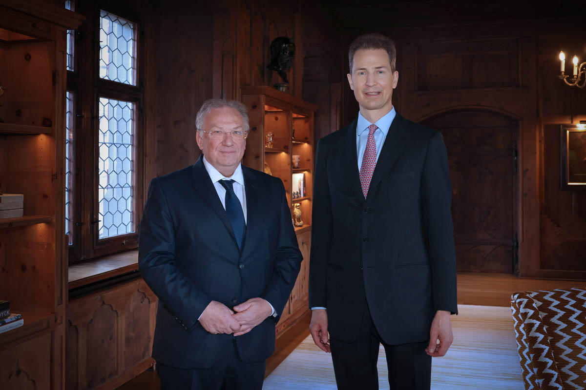 S.E. Svetlan Stoev, Botschafter der Republik Bulgarien und S.D. Erbprinz Alois von und zu Liechtenstein. 