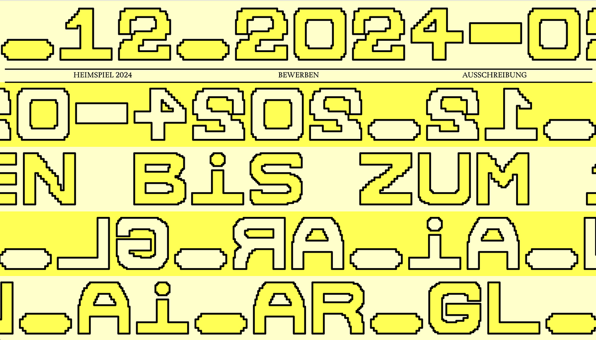  Ausschreibung zur länderübergreifenden Kunstschau Heimspiel 2024 - jetzt Dossier einreichen