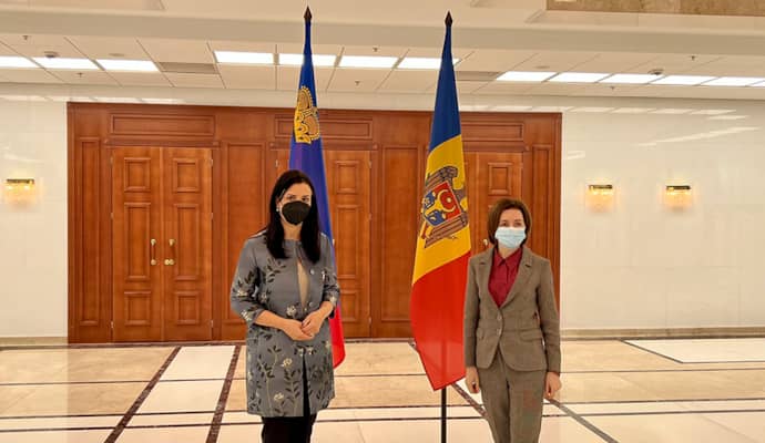 Regierungsrätin Dominique Hasler besucht die Republik Moldau und bekräftig Liechtensteins Solidarität