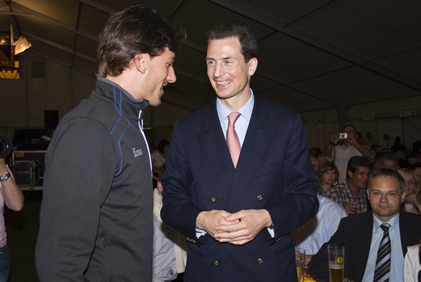 S.D. Erbprinz Alois von und zu Liechtenstein im Gespräch mit Fabian Cancellara