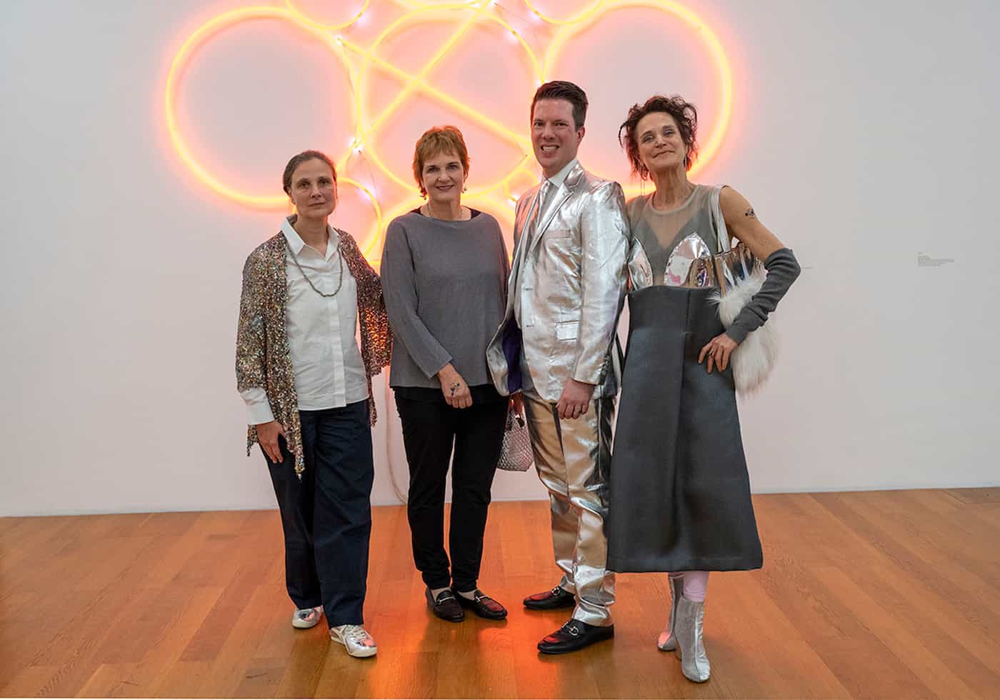 (v.l.) Christiane Meyer-Stoll, Chefkuratorin und Mitglied der Direktion; Dr. Marion Matt, Präsidentin des Stiftungsrates des Kunstmuseum Liechtenstein;  Manuel Frick, Minister für Gesellschaft und Kultur;  Letizia Ragaglia, Direktorin des Kunstmuseums Liechtenstein