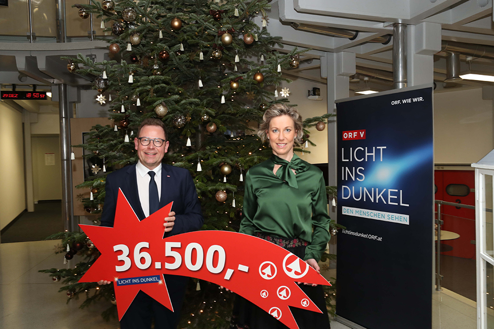 Markus Klement (ORF) und Carina Pollhammer (Spar) © ORF Vorarlberg