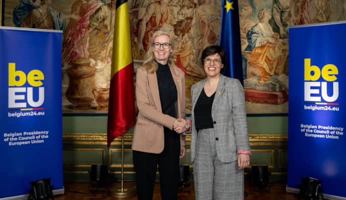 Regierungschef-Stellvertreterin Sabine Monauni an der Energieministerkonferenz in Brüssel