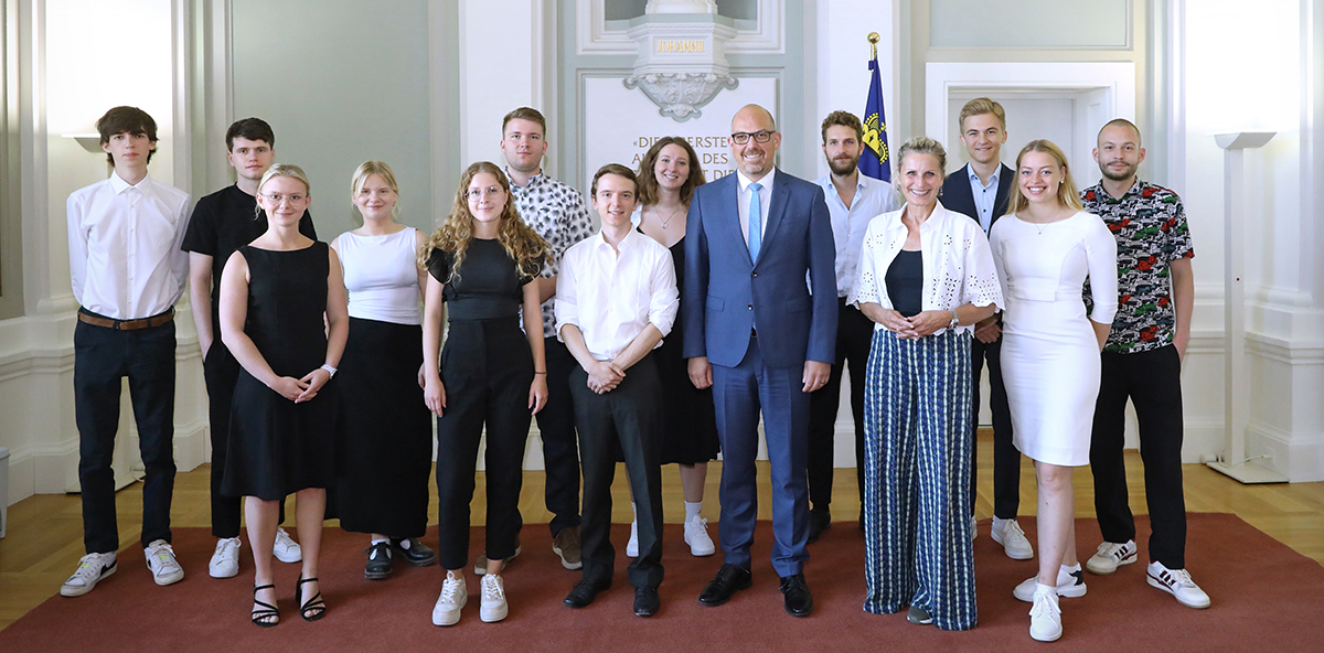 Internationale Medienakademie zu Besuch im Regierungsgebäude