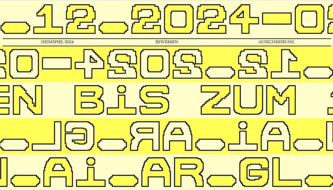 Ausschreibung zur länderübergreifenden Kunstschau Heimspiel 2024 - jetzt Dossier einreichen