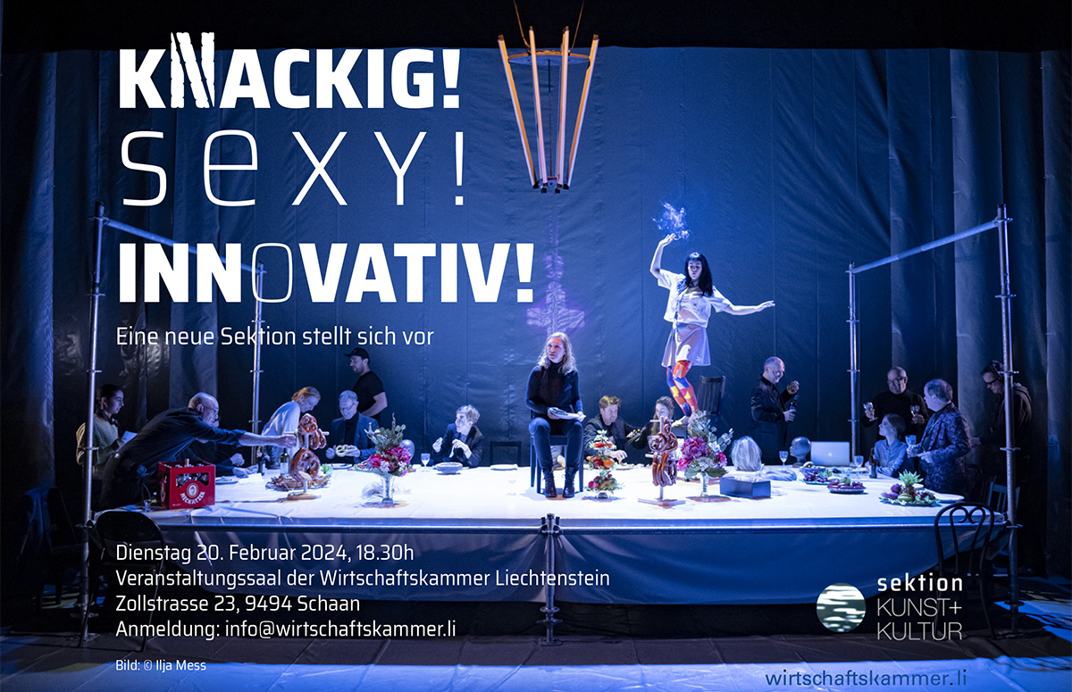 Kick-off «Knackig! Sexy! Innovativ!» der Sektion Kunst & Kultur Dienstag 20. Februar 2024, 18.30h