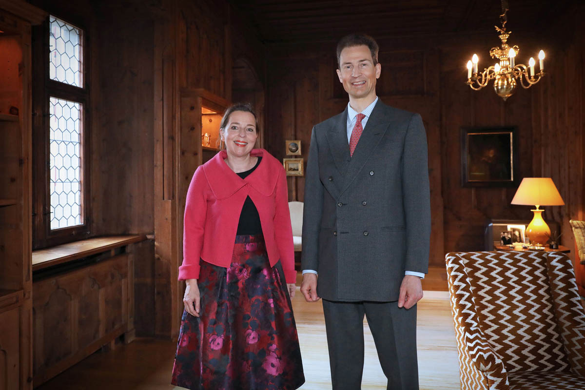 I.E. Karin Mössenlechner, Botschafterin des Königreichs der Niederlande und S.D. Erbprinz Alois von und zu Liechtenstein.