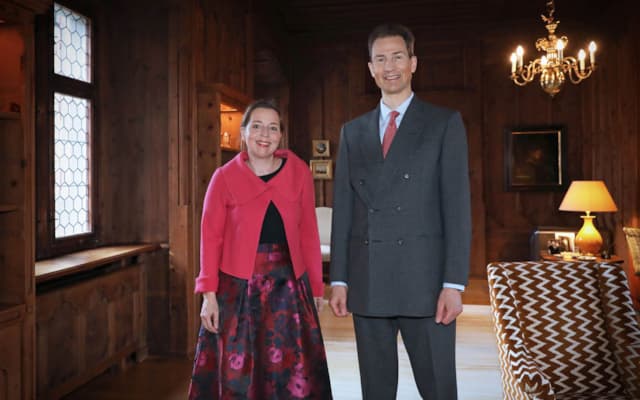 I.E. Karin Mössenlechner, Botschafterin des Königreichs der Niederlande und S.D. Erbprinz Alois von und zu Liechtenstein.