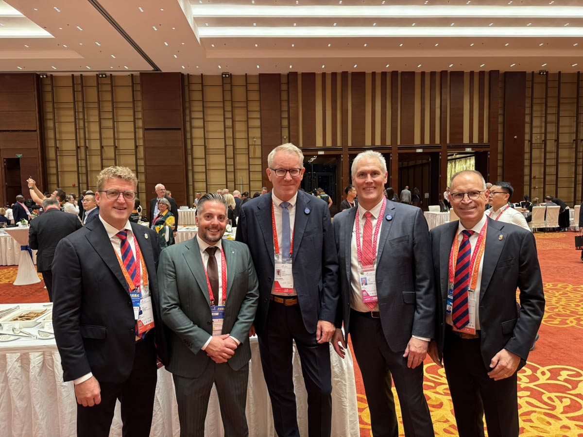 Reto Blumenthal, Generalsekretär Michael Ospelt, Regierungsrat Daniel Oehry, David Hoey, CEO-Worldskills, Stefan Sohler (Quelle: ZVG)
