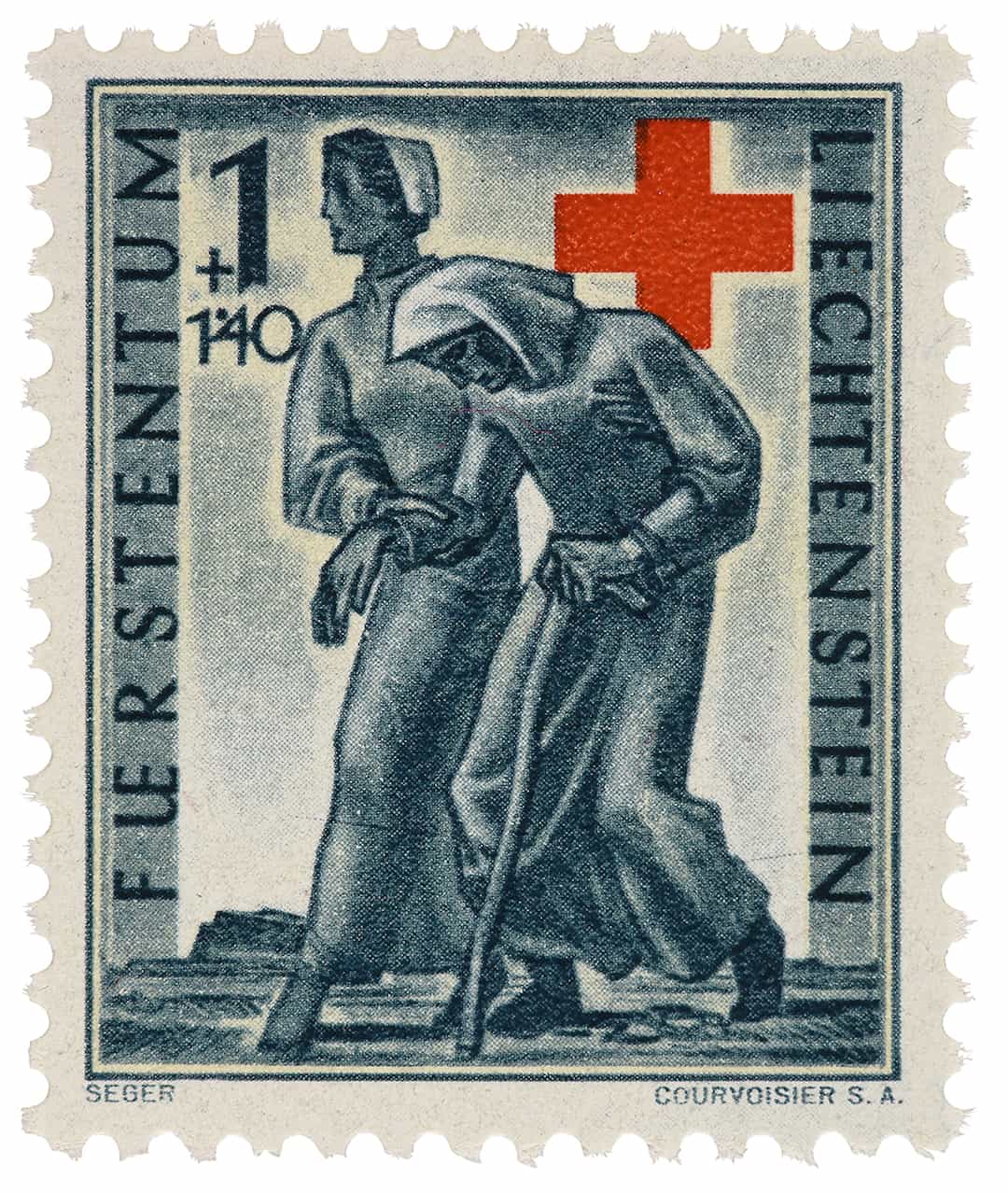 «Altershilfe». Gründung des Liechtensteinischen Roten Kreuzes. Josef Seger 1945. © Liechtensteinisches LandesMuseum