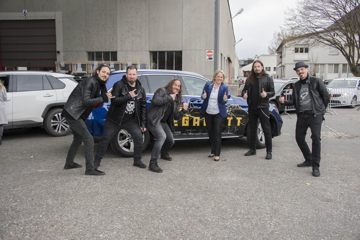 Die Bandmitglieder von Megawatt bedankten sich bei ihren Fans