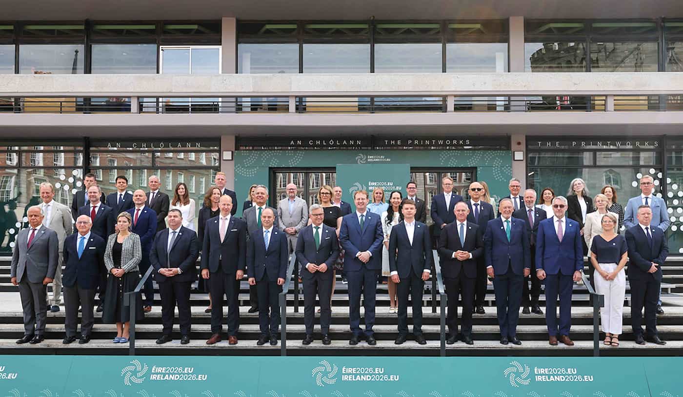 Regierungsrat Hubert Büchel nahm am 16. Juli am informellen Treffen der Justiz- und Innenministerinnen und Minister in Dublin teil. (Quelle: European Union)