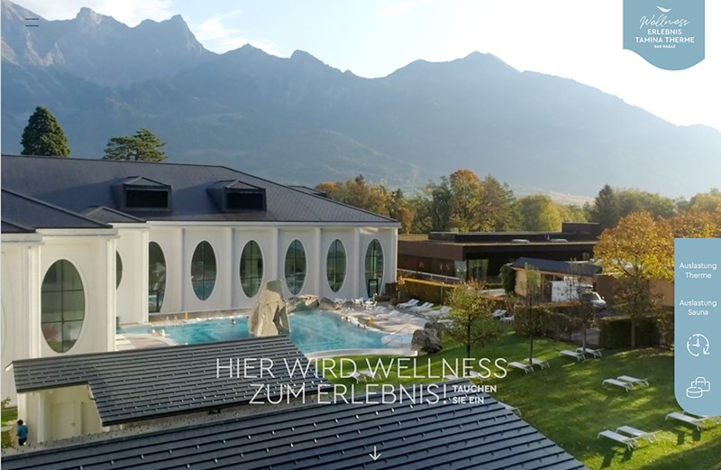 Bad Ragaz – Neuer Webauftritt der Tamina Therme