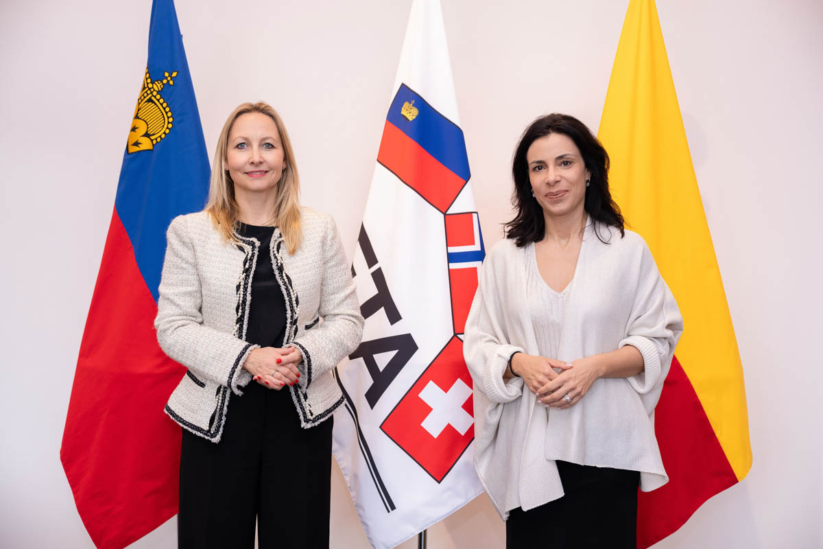 EFTA-Generalsekretärin Siri Veseth Meling mit Regierungsrätin Dominique Hasler.