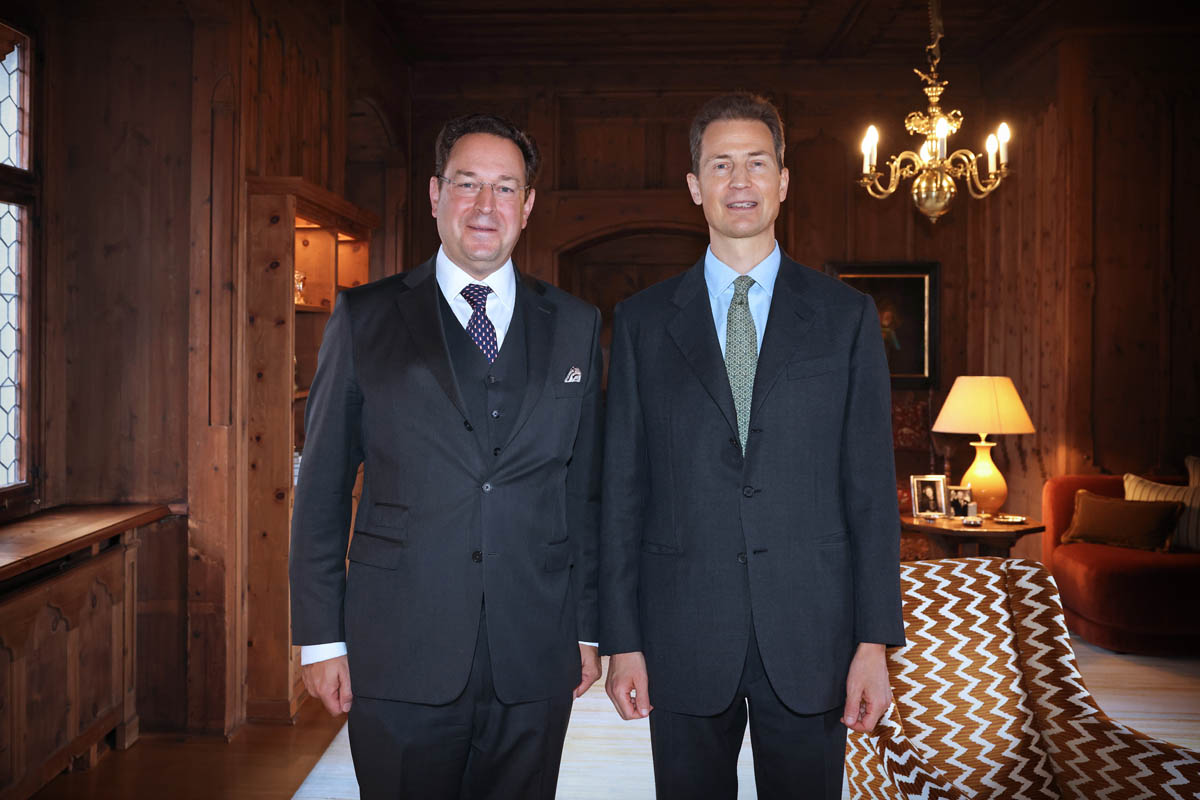 S.E. Maximilian Hennig, Botschafter der Republik Österreich und S.D. Erbprinz Alois von und zu Liechtenstein.