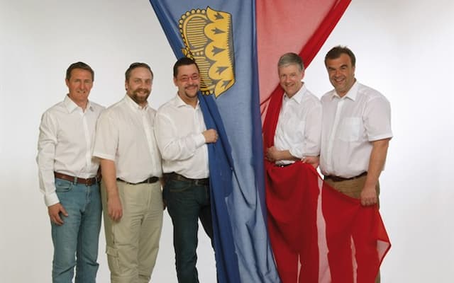 (v.l.n.r.) Rony Bargetze, Carsten Steinmann, Patrik Schädler, Peter Rutz, Alexander Batliner