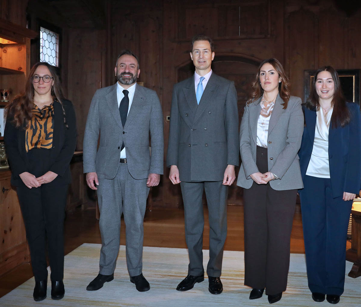 S.D. Erbprinz Alois von und zu Liechtenstein mit der Delegation aus San Marino.