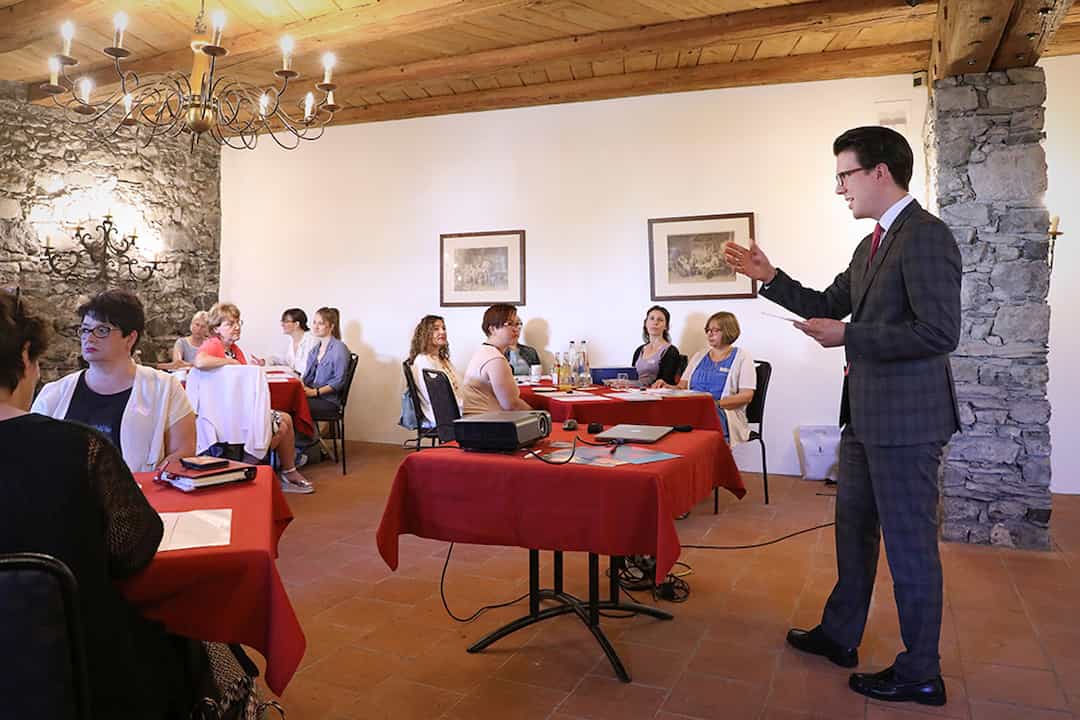 Regierungsrat Manuel Frick begrüsst die Gäste im Gasthof Löwen, Vaduz