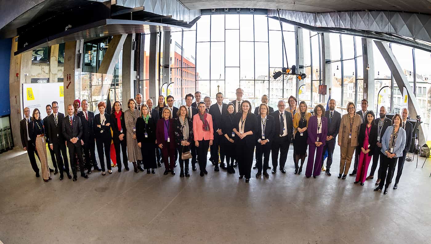 Die Teilnehmerinnen und Teilnehmer am Hochrangigen Politischen Forum und an der informellen EU-Ministerkonferenz in Michelen/Belgien. (Quelle: Evi Ramaekers)