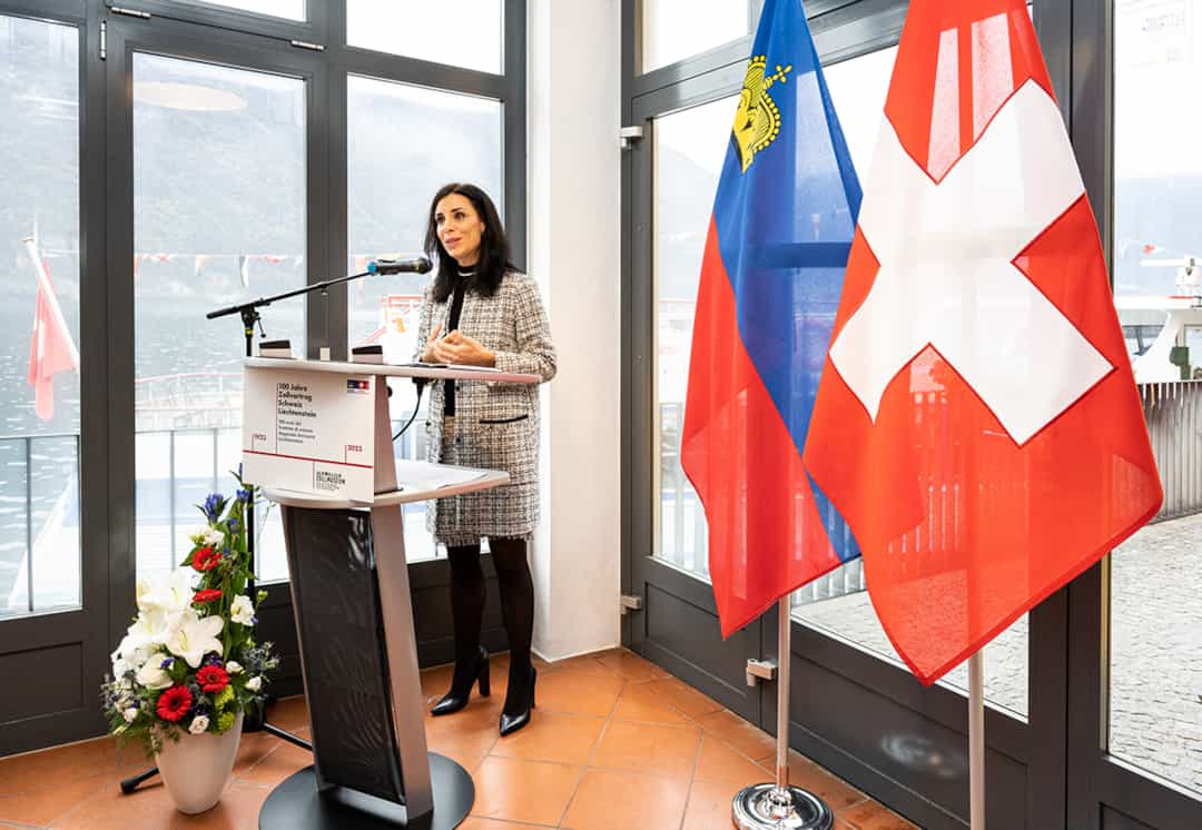 Regierungsrätin Dominique Hasler in Gandria