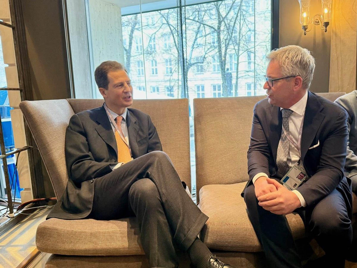 S.D. Erbprinz Alois von und zu Liechtenstein mit EU-Kommissar Magnus Brunner.
