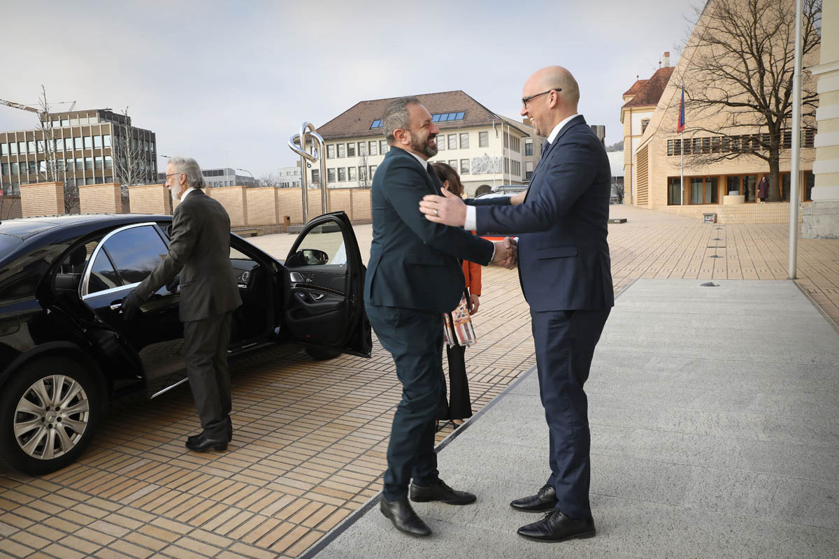  San Marinos Aussenminister Luca Beccari zu Besuch in Liechtenstein