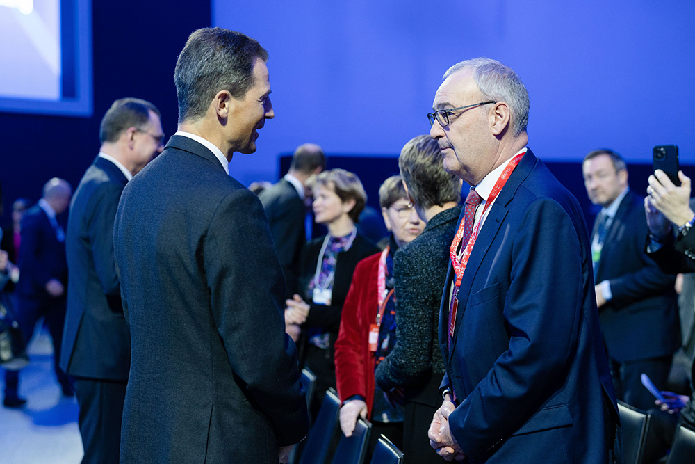S.D. Erbprinz Alois von und zu Liechtenstein und Regierungschef Daniel Risch am WEF in Davos