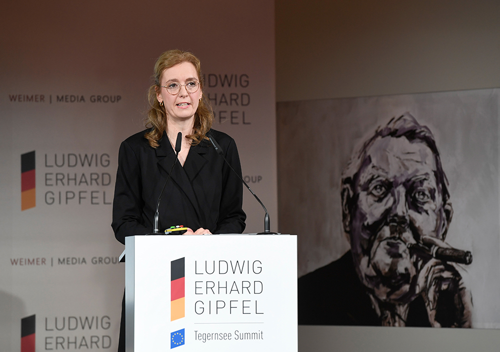 Regierungschef-Stellvertreterin Sabine Monauni am Ludwig-Erhard-Gipfel