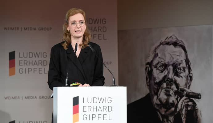 Regierungschef-Stellvertreterin Sabine Monauni am Ludwig-Erhard-Gipfel