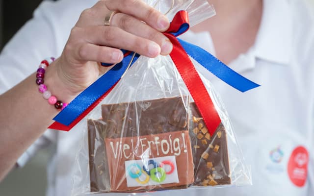 Die Teilnehmenden erhielten eine eigens angefertigte Schokolade zu den World Games 2023.