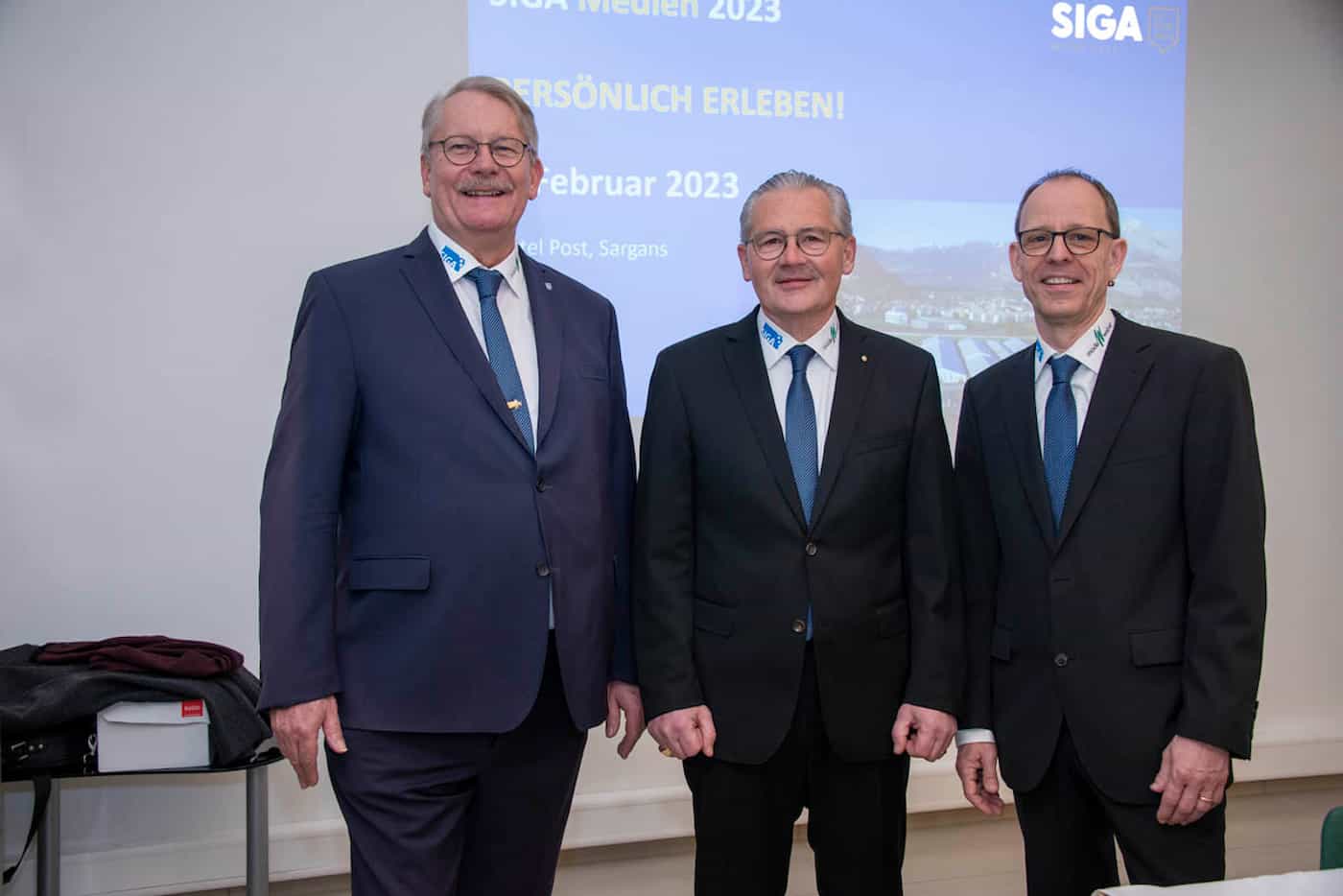 (v.l.) Messeleiter und VR Jürg Stopp, Verwaltungsratspräsident Markus Oppliger, Leiter Marketing und PR und Projektleiter Markus Roth