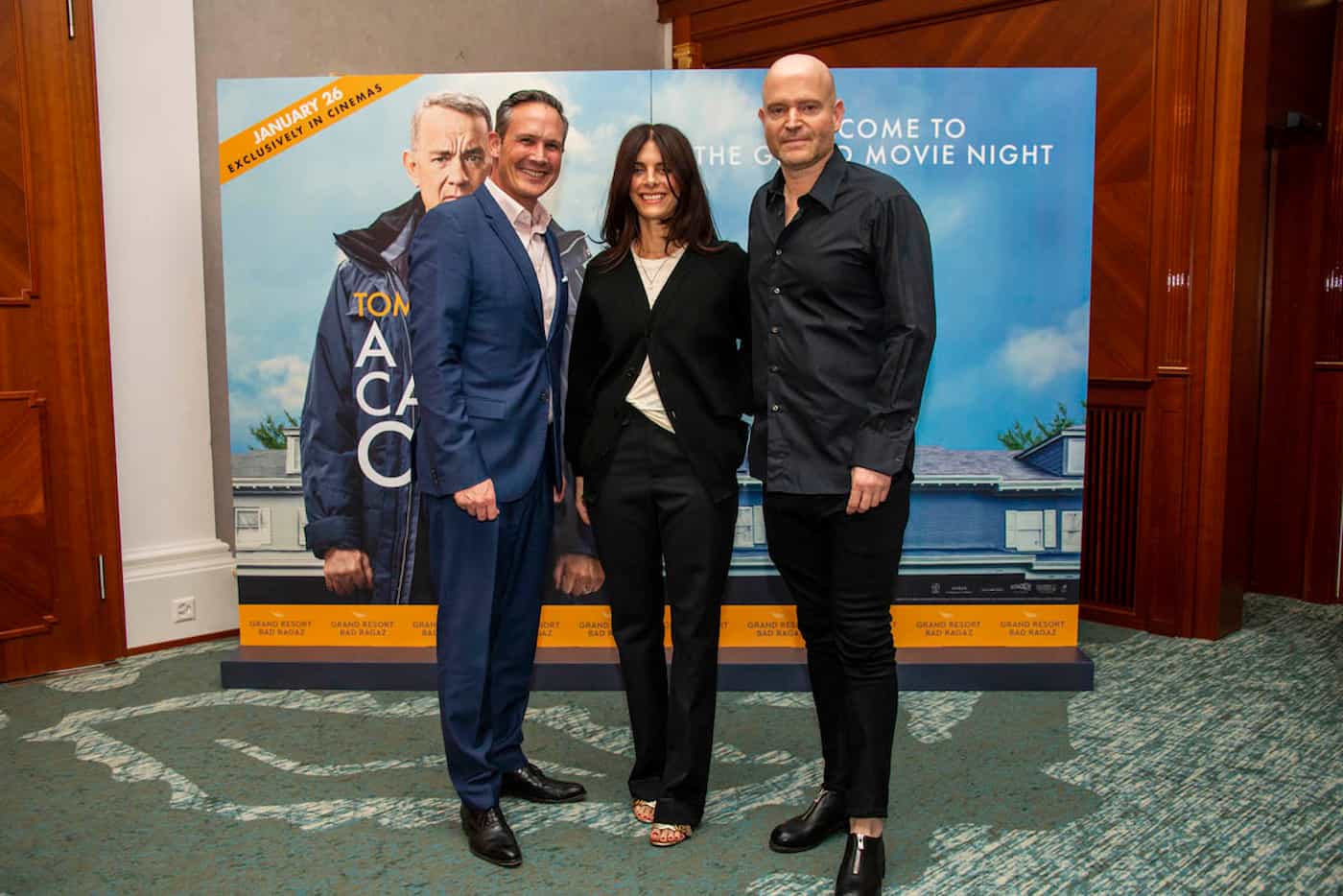 Marco Zanolari, CEO Grand Resort Bad Ragaz, Renée Wolfe (Executive Producer), Marc Forster (Regisseur) © exclusiv
