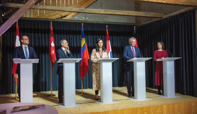 Treffen der deutschsprachigen Aussenministerinnen und Aussenminister im Fürstentum Liechtenstein