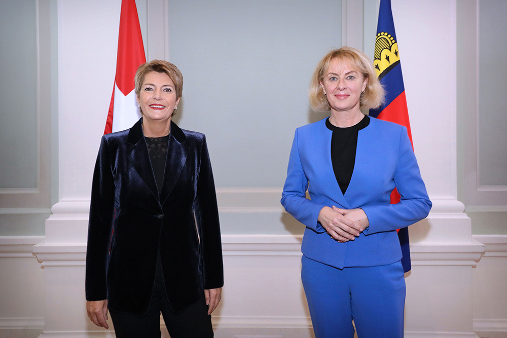 Die beiden Justizministerinnen aus der Schweiz und Liechtenstein: Karin Keller-Sutter und Graziella Marok-Wachter