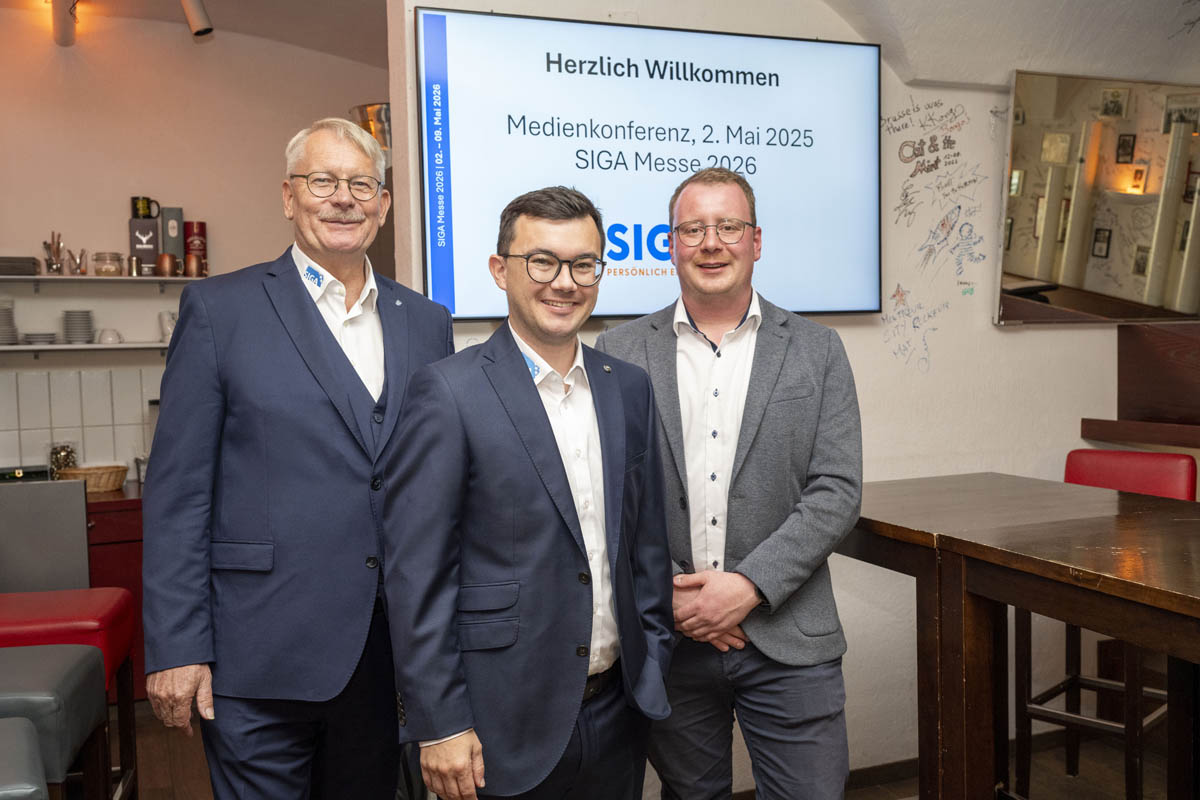 (v.l.) VR-Präsident Jürg Stopp, Messeleiter Simon Büchel, Projektleiter/Messesekretariat Dario Schmid