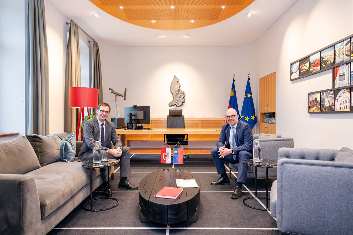 Vorarlbergs Landeshauptmann Markus Wallner besucht Regierungschef Daniel Risch