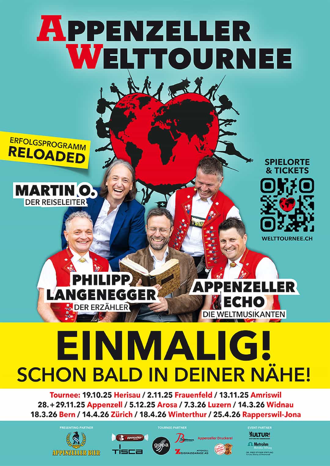 Daten und Spielorte APPENZELLER WELTTOURNEE 2025/26